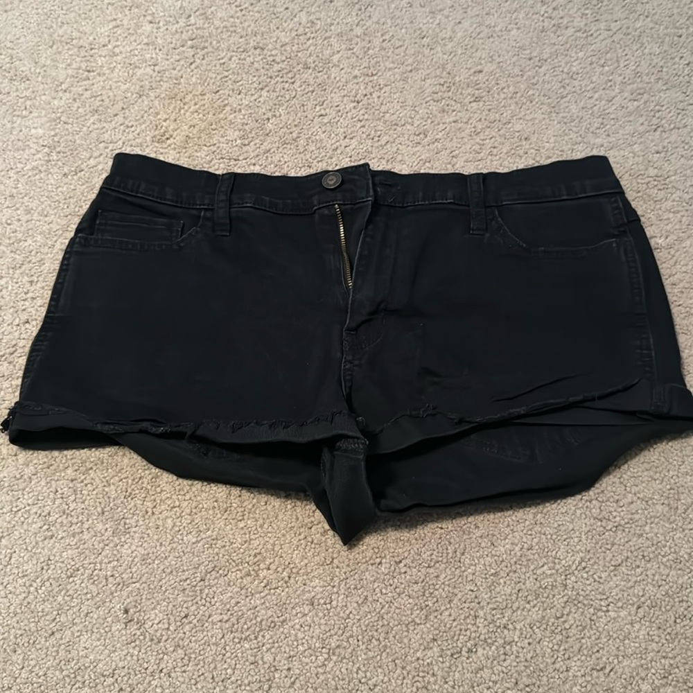 Hollister size 13 black shorts jeans